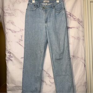 Abercrombie & Fitch Curve Love Cross Waist ’90s Straight Ultra High Rise Jeans